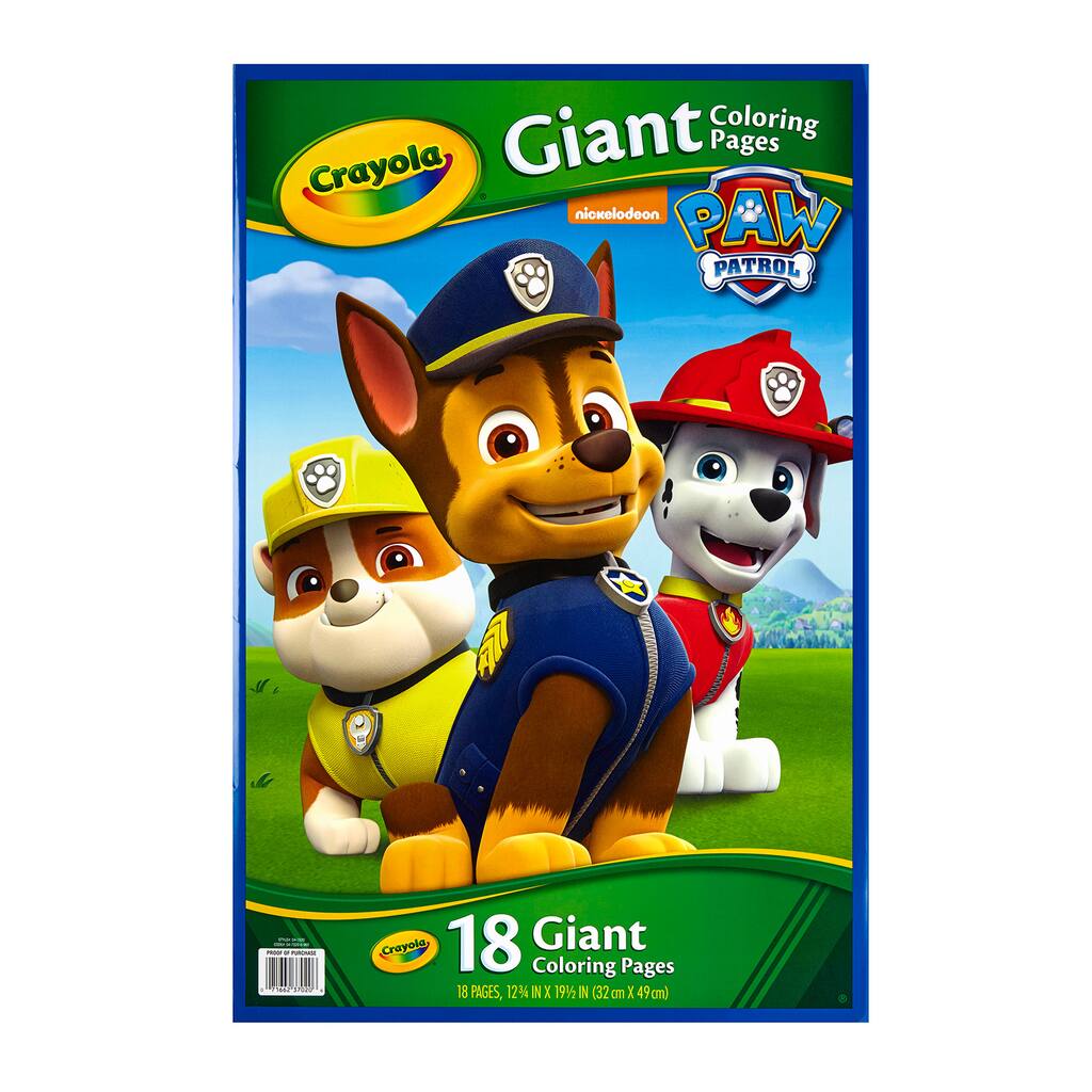 Shop For The Crayola Paw Patrol Giant Coloring Pages At Michaels